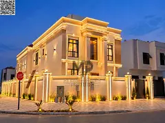 Luxurious 5-bedroom corner villa featuring a stone façade and high-end finishes; strategically loca
