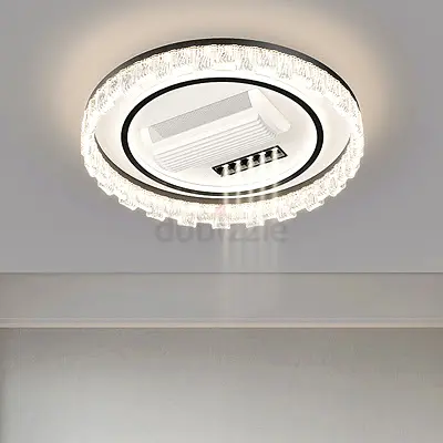Modern LED Crystal Ceiling Light with Built-in Air Conditioner Vent