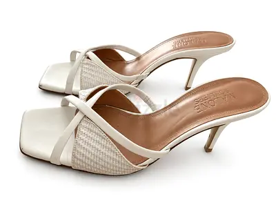 Malone Souliers Penn 70 Mules – Size 38 – White