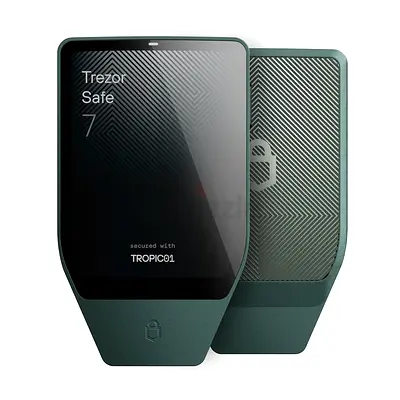 Trezor Safe 7 - Crypto Hardware Wallet with Bluetooth, Color Touchscreen, Transparent Secure Element