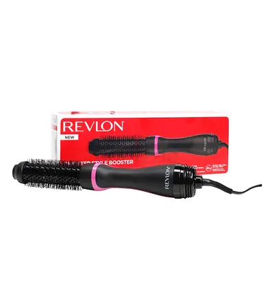 Hair blow dryer Revlon One-Step Style Booster Rounc Brush Dryer and Styler RVDR5292ARB, Black, Even