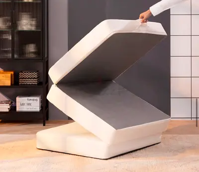 Foldable guest mattress / pouf, grey, like new