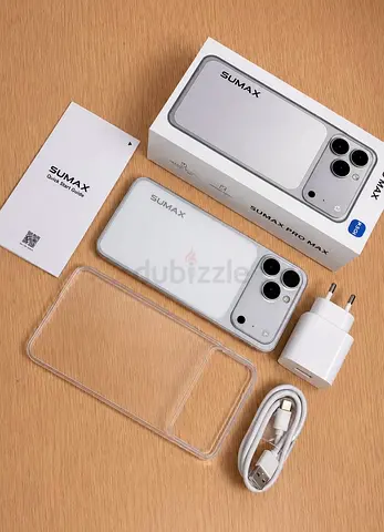 SUMAX Pro Max smartphone with charger, case and box - like new