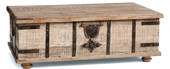 Kaplan Rectangular Reclaimed Wood Lift-Top Coffee Table (52")
