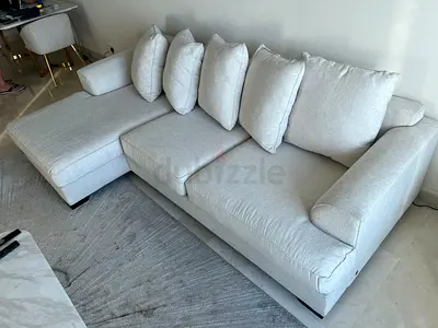Great Condition The One Kingston Sectional L Shape Sofa Beige