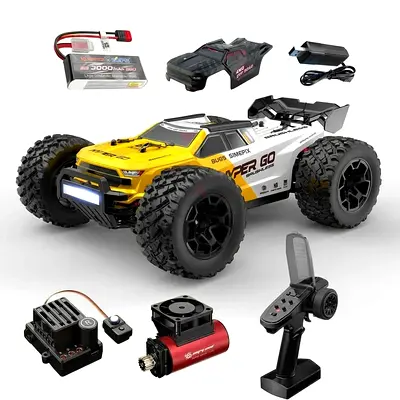 1/10 Scale 4WD RC Monster Truck - Brushless Motor, Battery & Controller Included
