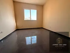 Studio for annual rent in Al Alia, Ajman. Good space, central AC, near Sheikh Mohammed Bin Zayed Roa