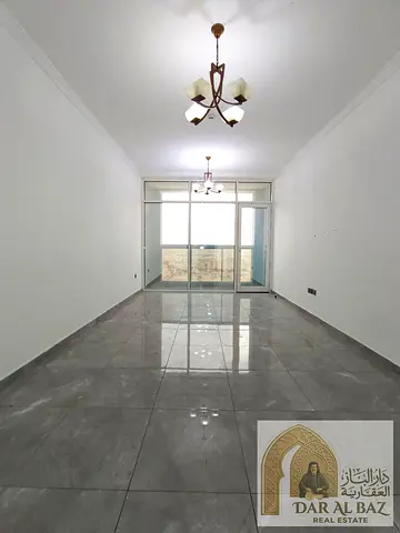**جيم ومسبح وباركن مجاني!** غرفة وصالة ثاني ساكن بالمجاز 2، بلكونة بإطلالة مفتوحة، غرفة ماستر، خزائن بالحائط وتكييف مركزي، على مخرج دبي مباشرة!