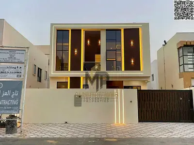 فيلا عائلية فاخرة للبيع في الزهية – عجمان، تصميم عصري ومساحات واسعة تضم 4 غرف ماستر ومجلس وغرفتي معيشة، مباشرة من المالك وبخصم مميز للعميل الكاش.