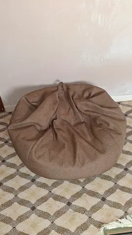 Brown fabric bean bag chair - comfortable casual seating