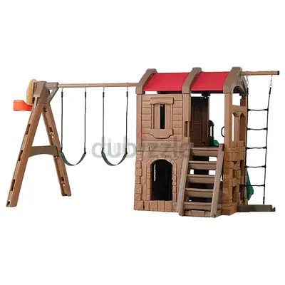 Kids Pro Slide And Swings With Climbing Wall