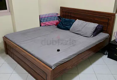 Wooden king Bed Frame with Headboard - Good Condition