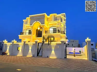 Luxury Villa with Pool for Sale in Al Helio 2 – Ajman | 5 Bedrooms + Majlis + 2 Living Areas + Roof Terrace | Freehold ownership for all nationalities