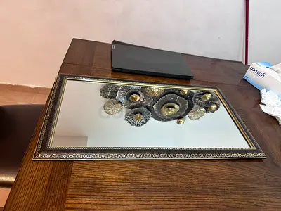 Large Decorative Wall Mirror with Ornate Frame