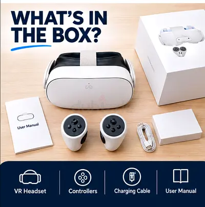 Meta Quest 3 VR headset with controllers - good condition