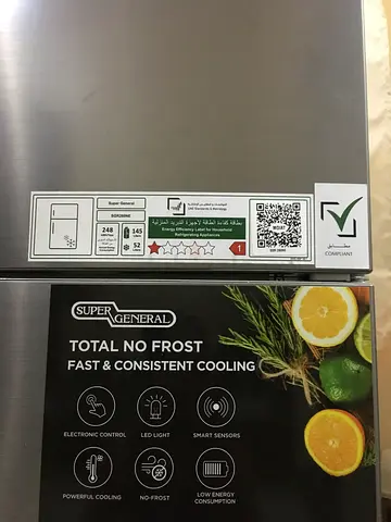 Super General Total No Frost Refrigerator - Good Condition