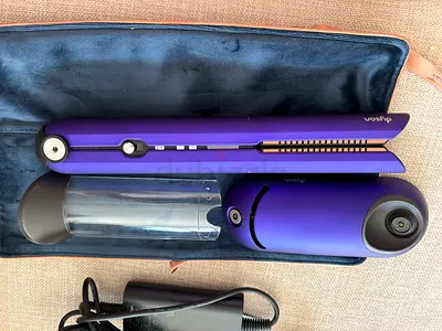 Dyson Purple cordless styler and hair straightener set - light use, excellent condition