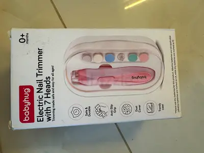 Babyhug Electric Nail Trimmer with 7 Heads - Pink