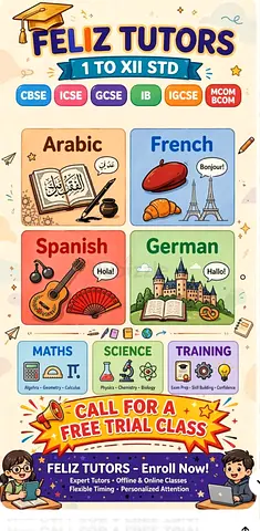 ARABIC , FRENCH , GERMAN,SCIENCE ( CBSE / GCSE/ICSE/ IB )