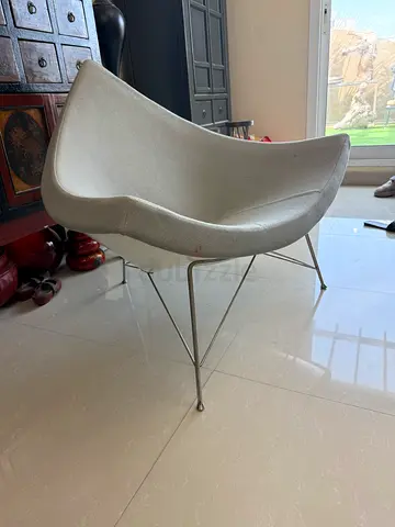 Replica Modern Fabric Accent Chair with Metal Legs - Light Grey