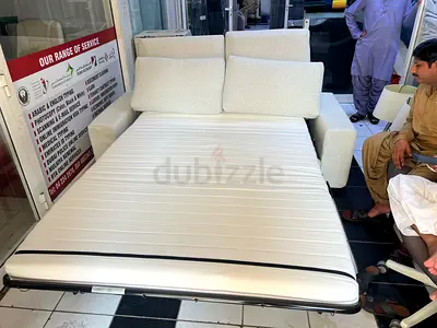 fabric sofa bed converts to double bed, good condition vimle