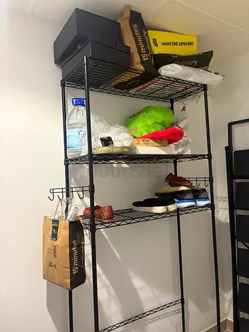 URGENT SALE - Black Storage Shelving Unit (5-tier) -Sturdy