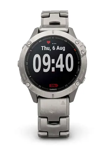 Garmin Fenix 6 Sapphire (Titanium / Orange) - Excellent Condition