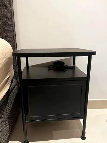 Pair of IKEA GRÅFJÄLLET Bedside Tables / Nightstands (Anthracite) - Like New