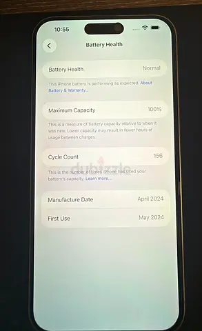 iPhone 15 Pro Max 512GB White Titanium – Battery 100%