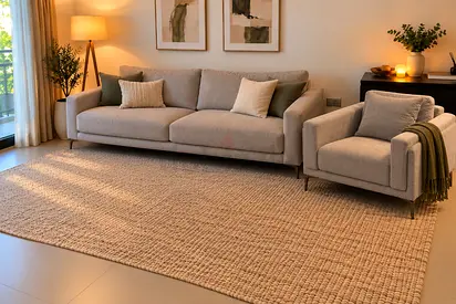One 3-seater sofa and one armchair