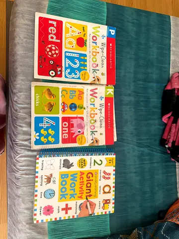 Set of 3 Wipe-Clean Early Learning Workbooks (Letters, Numbers, Activity)