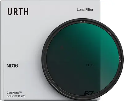 Urth 55mm ND16 (4 Stop) Lens Filter (Plus+)