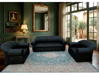 . Three-Piece Sofa Set
Brand new three-piece sofa set consisting of one 3-seater and two single seat
