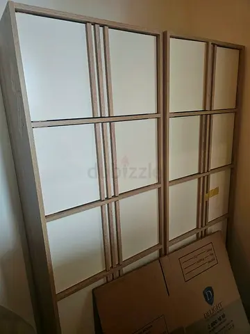 Large wardrobe with oak trim doors