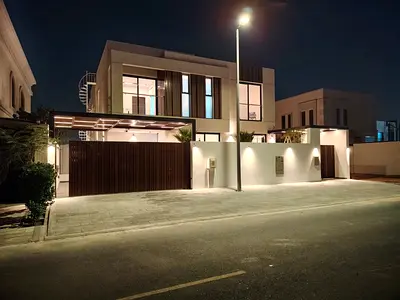 Contemporary Luxury Villa for Sale in Al Hoshi, Sharjah | 4 Master Bedrooms, Private Pool, Elevator, Premium Materials and Landscaped Courtyard