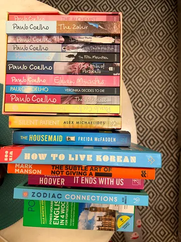 Mixed paperback book lot — Paulo Coelho, fiction and non-fiction titles