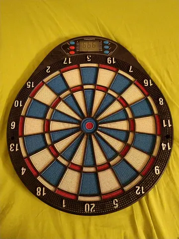 Electronic Soft-Tip Dartboard - Wall-Mountable, Battery Powered