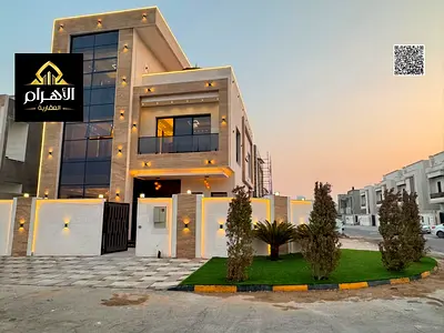 Luxury Corner Villa for Sale in Al Zahia – Ajman | Two Floors Plus Roof | 6 Master Bedrooms | Swimming Pool and Fountain | Registration Fees Included