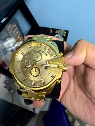 Gold-tone Diesel Mega Chief Chronograph Men's Watch 51mm