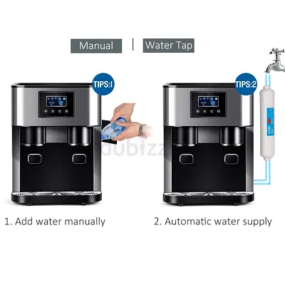 3 in 1 Ice Maker with Built-in Water Dispenser, with LCD Control Panel | DLC-37563