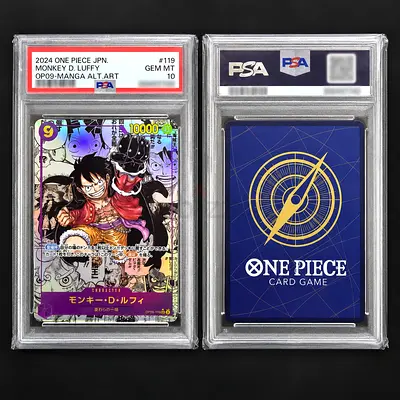 PSA 10 Graded 2024 One Piece OP09-Manga Alt Art Monkey D. Luffy Card (GEM MT)