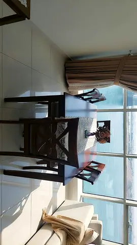 Solid Wood 6-Seater Dining Table with Chairs -