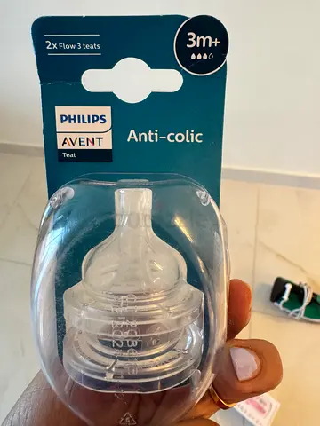 Philips Avent Anti-Colic Teat Nipples 3m+ (2-pack) - New/Sealed