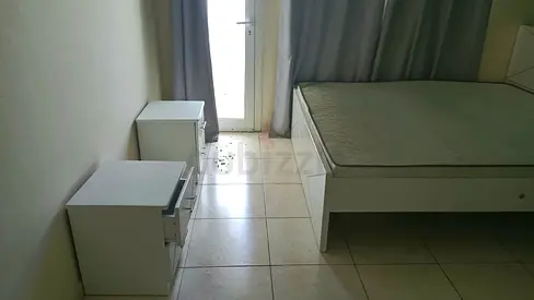 White double bed frame with mattress and 2 bedside tables - good condition