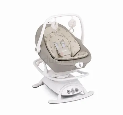 Multi-motion baby rocker suitable for 0–12 months. Features side-to-side and front-to-back motion