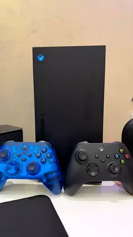 Xbox Series X with 2 Controllers (Black + Blue Transparent) - Ready to Use and two additional games