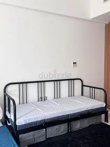 FYRESDAL Day-bed frame ONLY, black, 80x200 cm