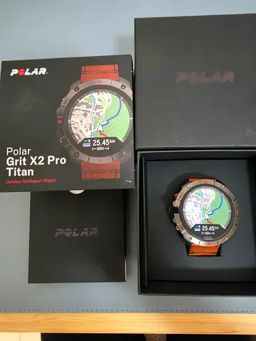 Polar Grit X2 Pro Titan GPS Multisport Smartwatch - Leather and Rubber Straps