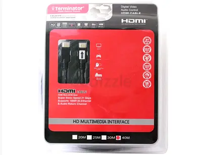 Terminator THDMIC 1.4-2005-40M HDMI Cable 1.4 Version4OM Supports 4K Resolution