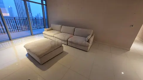 Home Center swin feather filled sofa with footstool